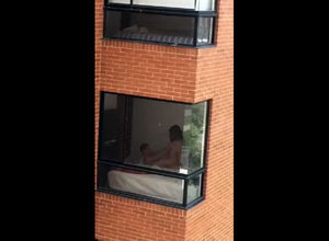 Spycam romp vid filmed thru dormitory